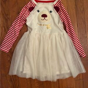 Cat & Jack Red and White Bear Costume Dress